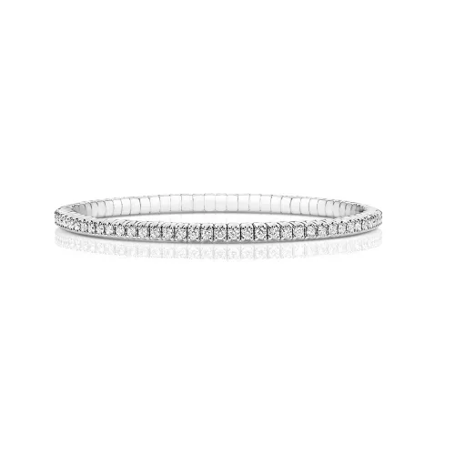 Stretchable Diamond Bangle 18CT W/GOLD 2.06ct